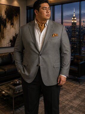 Lauren Ralph Lauren Gray Blazer 48R Classic Sport Coat